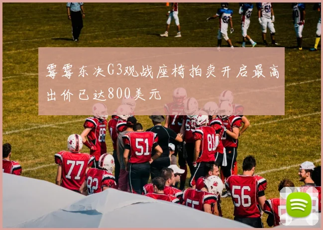 霉霉东决G3观战座椅拍卖开启最高出价已达800美元